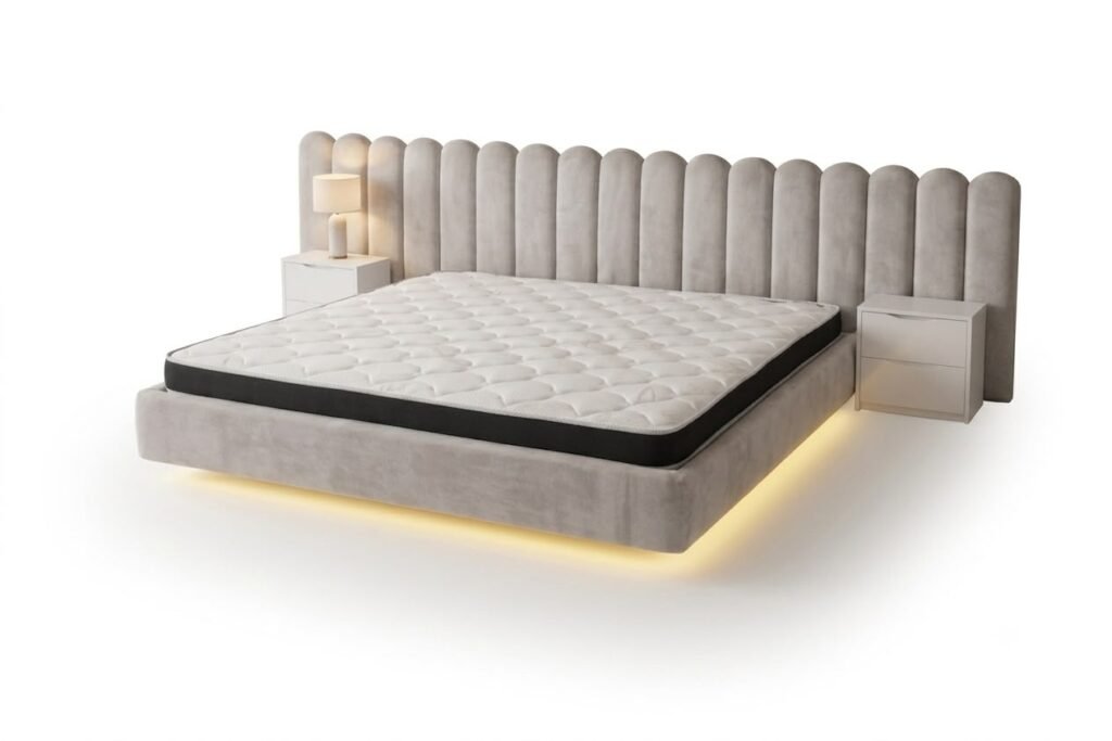 CAMA ROSA ALONGADA FLUTUANTE